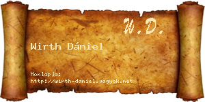 Wirth Dániel névjegykártya